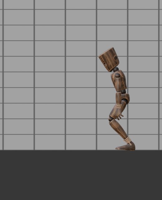 Dodge roll, phase 1 of 6: crouching